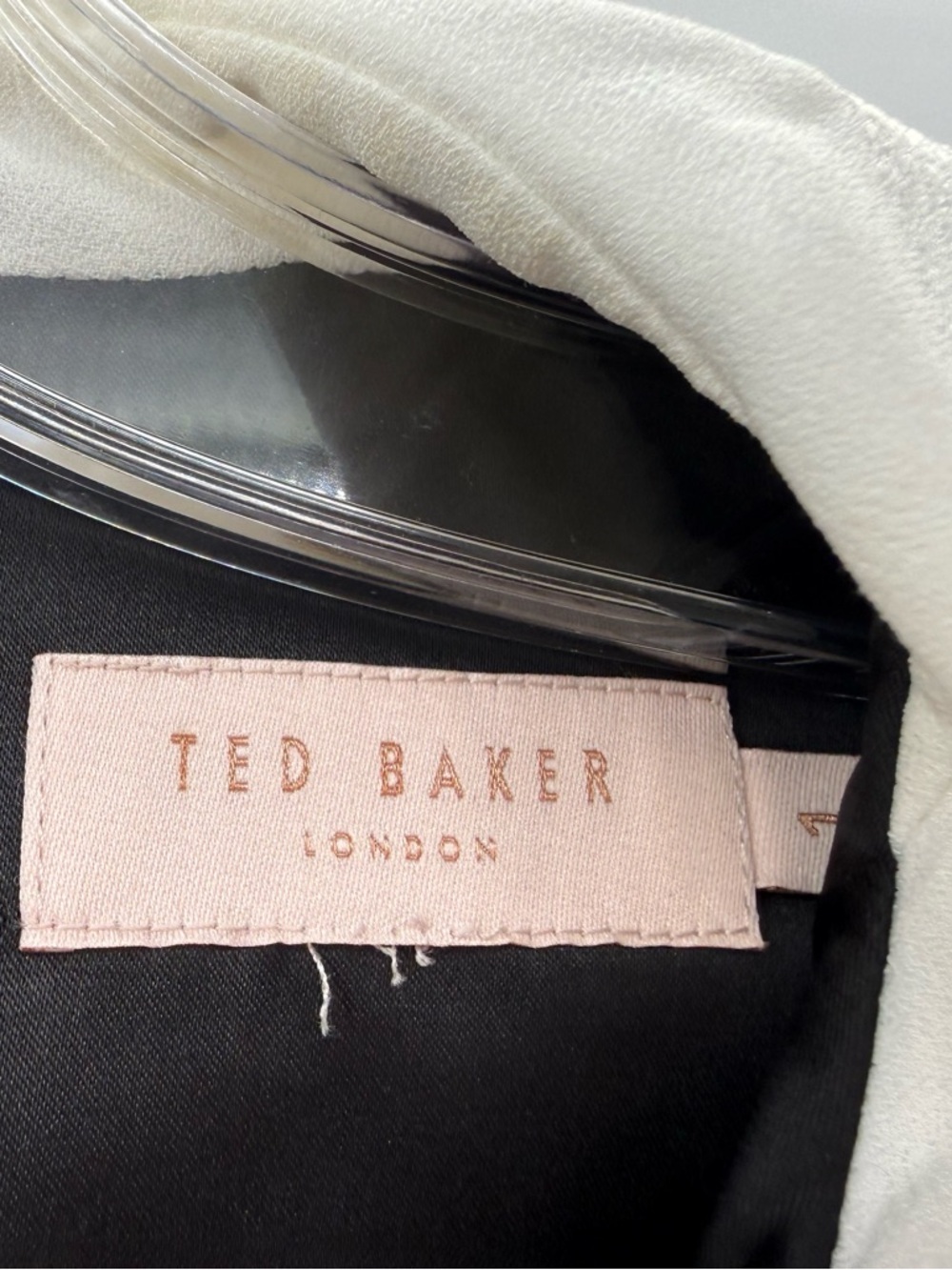 Ted baker shealah knit ponte embroidered collar/ cuffs fit and flare dress Sz 1 - Picture 6 of 14